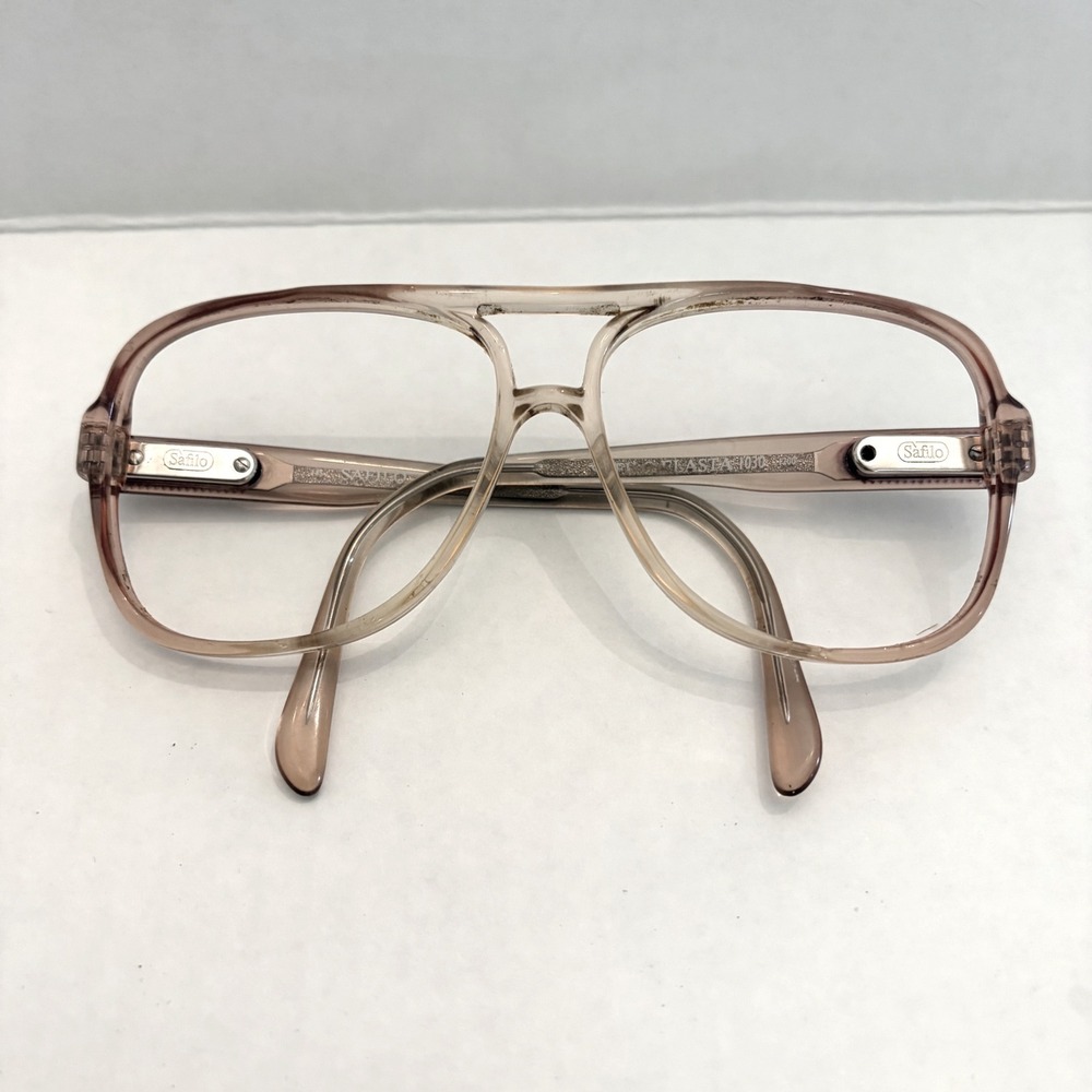 Safilo Elasta 1030 Vintage Aviator Eyeglasses Frames Brown 58-14 145 Italy